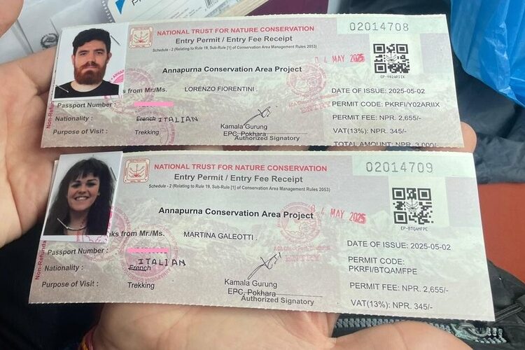 Permessi ACAP per trekking Annapurna