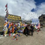 Lorenzo e Martina del progetto Giro.vagamondi al Campo Base dell'Annapurna