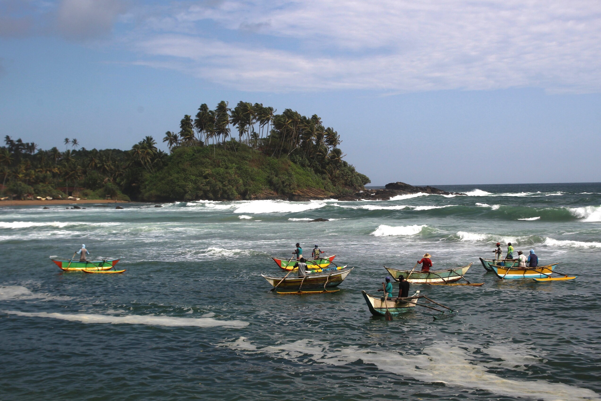 Barche da pesca tradizionali in Sri Lanka